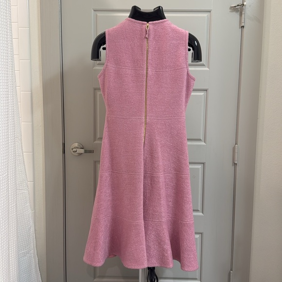🎉 Kate Spade Fluted Boucle Pink Dress Size 8 - Picture 3 of 4